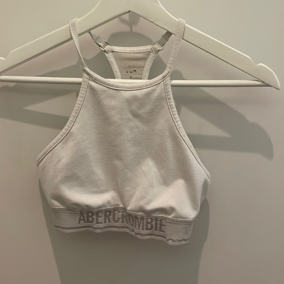 Abercrombie and Fitch Halter Logo Band Sports Bra - Picture 1 of 2